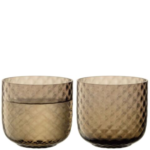 Dapple Waterglas 300 ml Set van 2 Stuks Earth Brown
