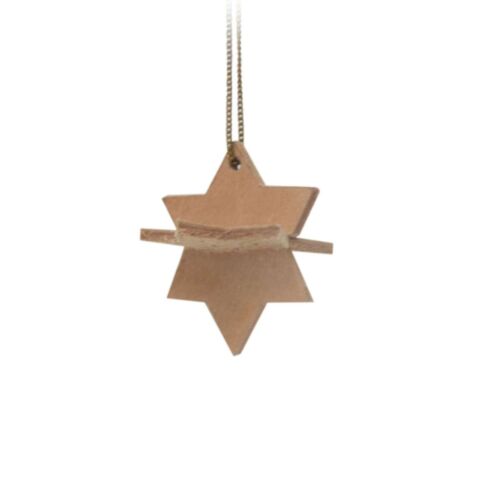 Kerstster Hanger 3D Leer S