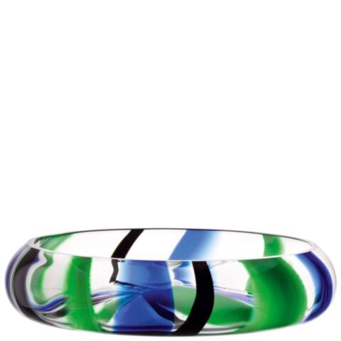 Folk Tweezijdige Schaal Ø 36 cm Zwart/Blauw/Groen