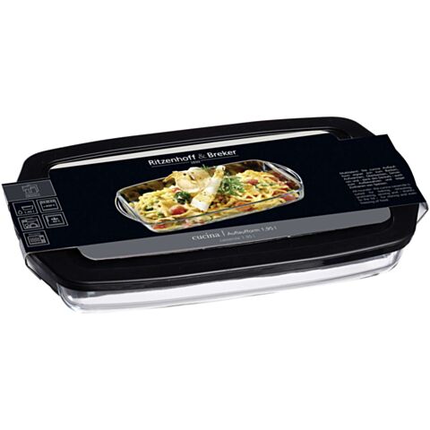 Cucina Ovenschaal Glas 20x34 cm H 5 cm 1,95 L met Deksel