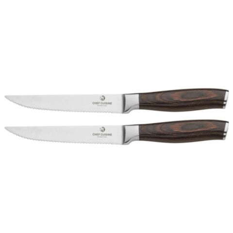 Steakmessen Pakkahout Set van 2 Stuks