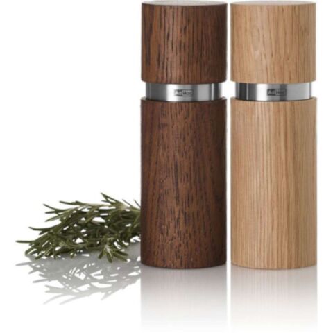Textura Peper- en Zoutmolen 15 cm Set van 2 Stuks