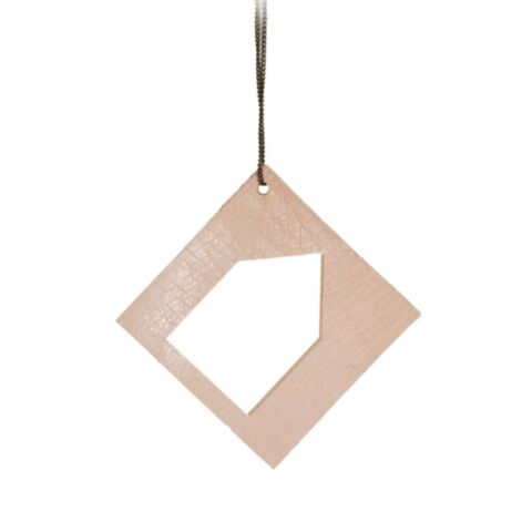 Leer Hanger Huis Vierkant