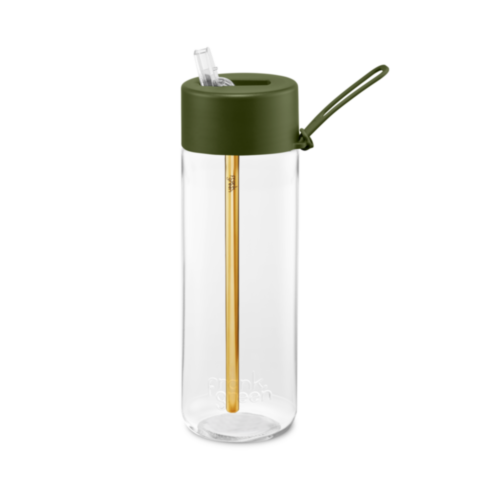 Drinkfles met Rietje 740 ml  Khaki