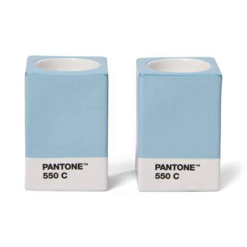 Kaarsenhouder Set van 2 Stuks - Light Blue 550c