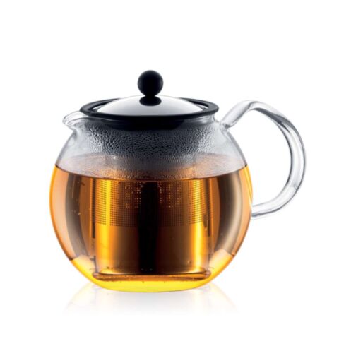 Assam Theepers met RVS Filter en RVS Deksel 8 Kops 1 liter