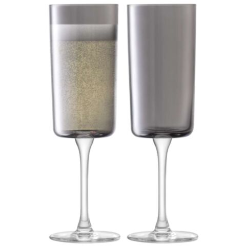 Lunar Champagne Flute 210 ml Grijs Set van 2 Stuks