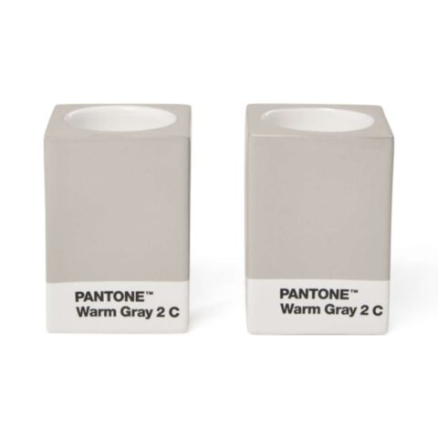 Kaarsenhouder Set van 2 Stuks - Warm Grey 002c