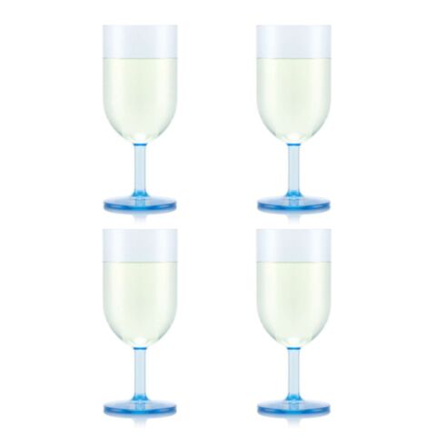Oktett Witte Wijnglas Kunststof 230 ml Set van 4 Stuk Blue Moon