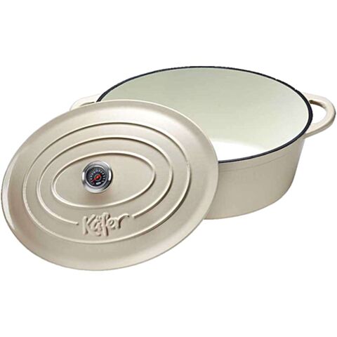 Braadpan Gietijzer 32 x 26 cm 6,7 liter Ovaal
