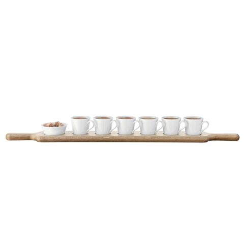 Paddle Koffieset met Serveerplank Set van 7 Stuks