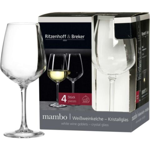 Mambo Witte Wijnglas 370 ml Set van 4 Stuks