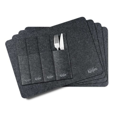 Serveerbestekset Placemat, Bestekzak en onderzetter 12-Delig