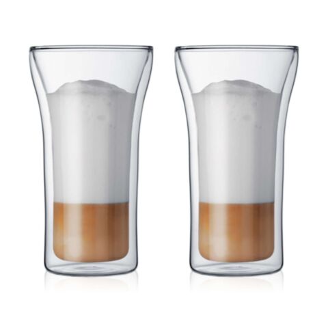 Assam Latte Macchiatoglas Dubbelwandig 400 ml Set van 2 Stuks