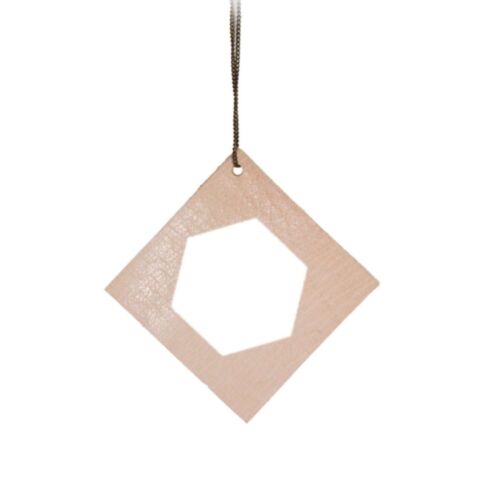 Leer Hanger Hexagon Vierkant
