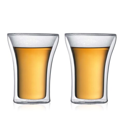 Assam Theeglas Dubbelwandig 250 ml Set van 2 Stuks