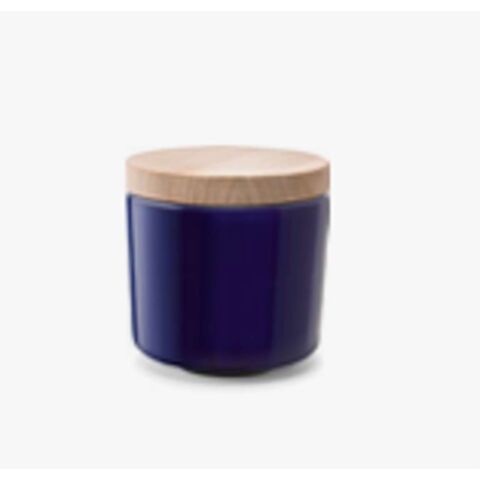 Collective Pot met Houten Deksel H 8,5 cm Cobalt
