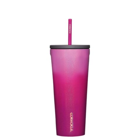 Cold Cup Thermosbeker met Rietje 710 ml Glittey Pink Ombre