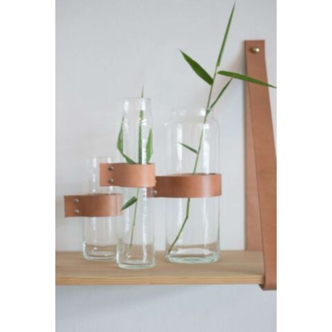Drinken Waterglas Wrap Me met Lederen Band