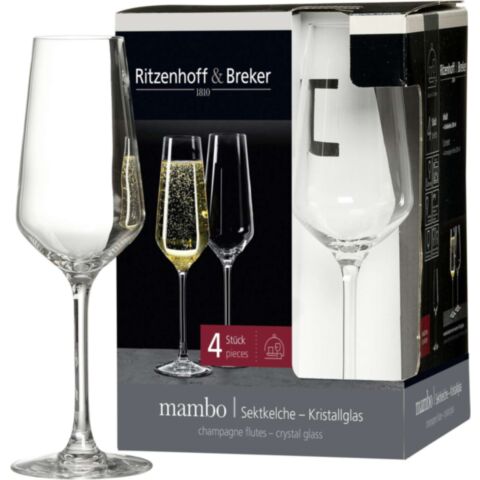 Mambo Champagneglas 230 ml Set van 4 Stuks