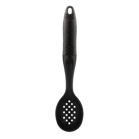 Bistro Opscheplepel met Gaatjes L 29 cm Zwart